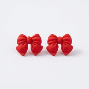 Red Bow - Earring