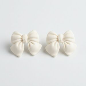 White Bow - Earring