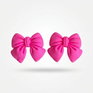 Fushia Bow - Earring