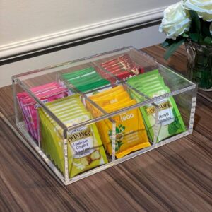 Acrylic Tea Bags Organizer Box