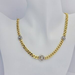 Gold Plated Necklace -multi-stone