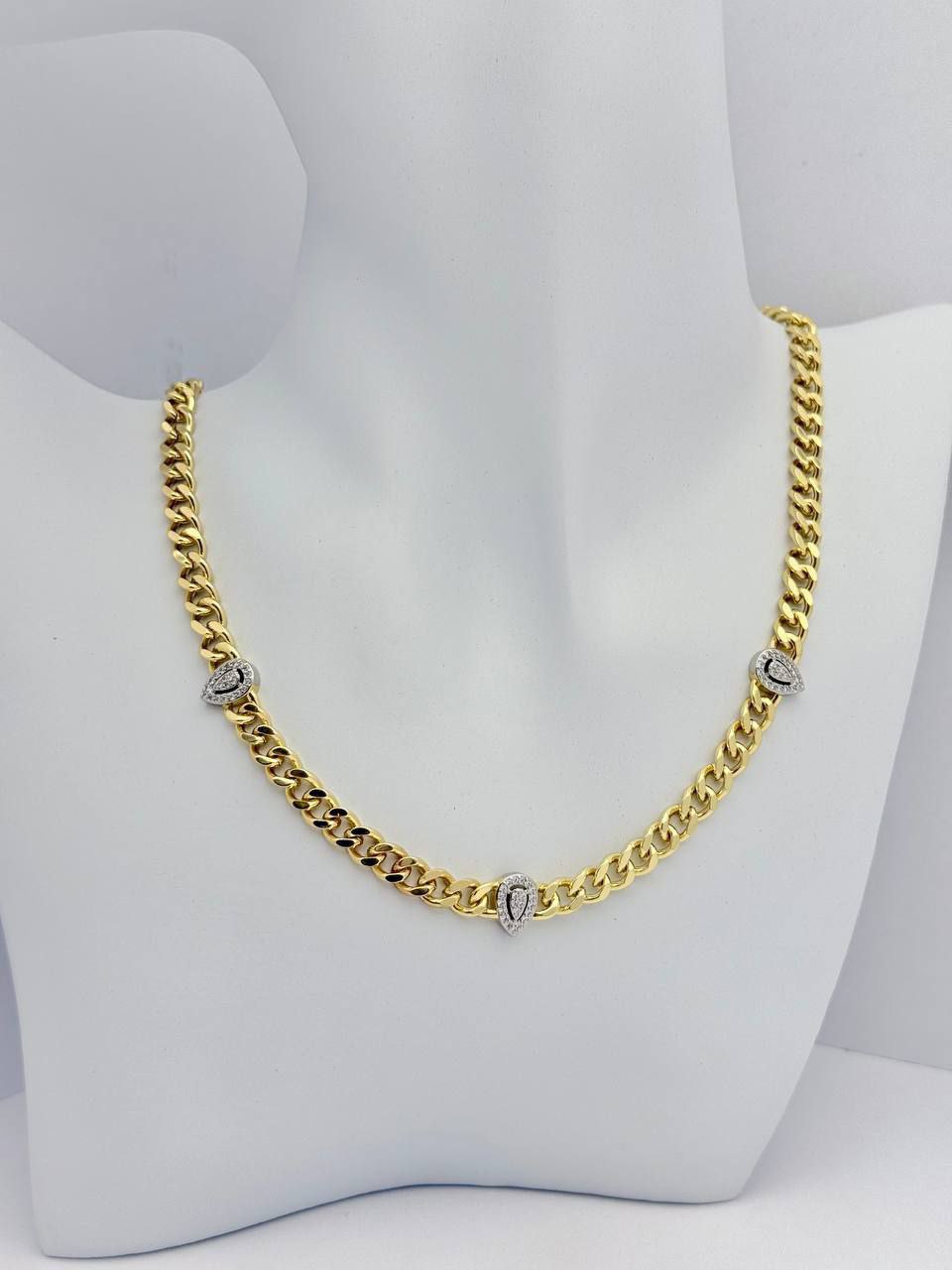 Gold Plated Necklace -multi-stone - Image 2