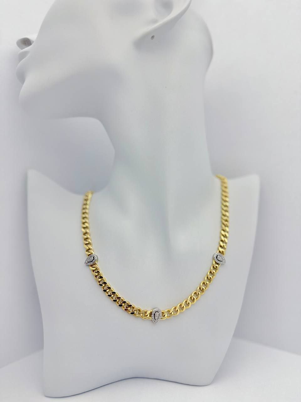 Gold Plated Necklace -multi-stone - Image 3