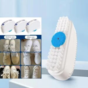 HAPPY HOME White Shooz Cleaning Brush with Cleaning Liquid