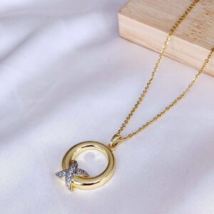 Gold Plated Necklace - Circle