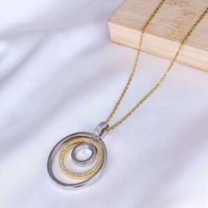 Gold Plated Necklace - Circle 2