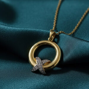 Gold Plated Necklace - Circle