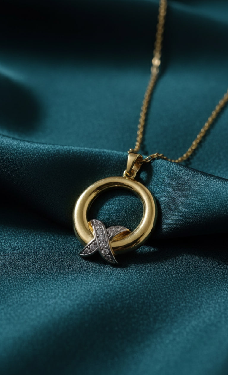 Gold Plated Necklace - Circle