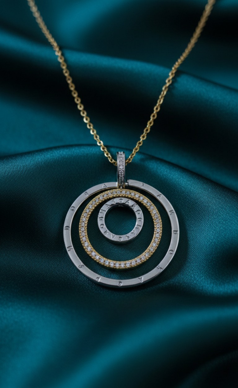 Gold Plated Necklace - Circle - الصورة 4