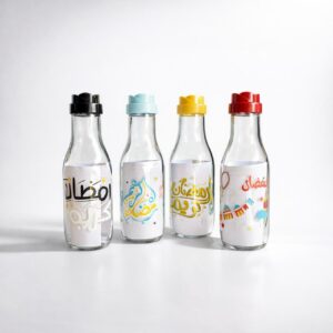 Ramadan Glass Water Bottles -1 Liter