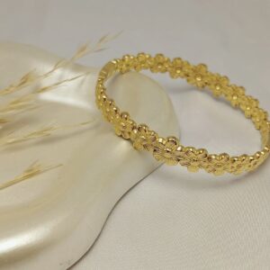 Gold Plated Flower Bangle
