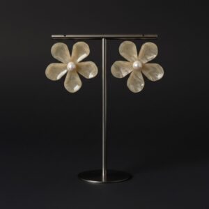 Big Acrylic Flower Earring - 7 cm